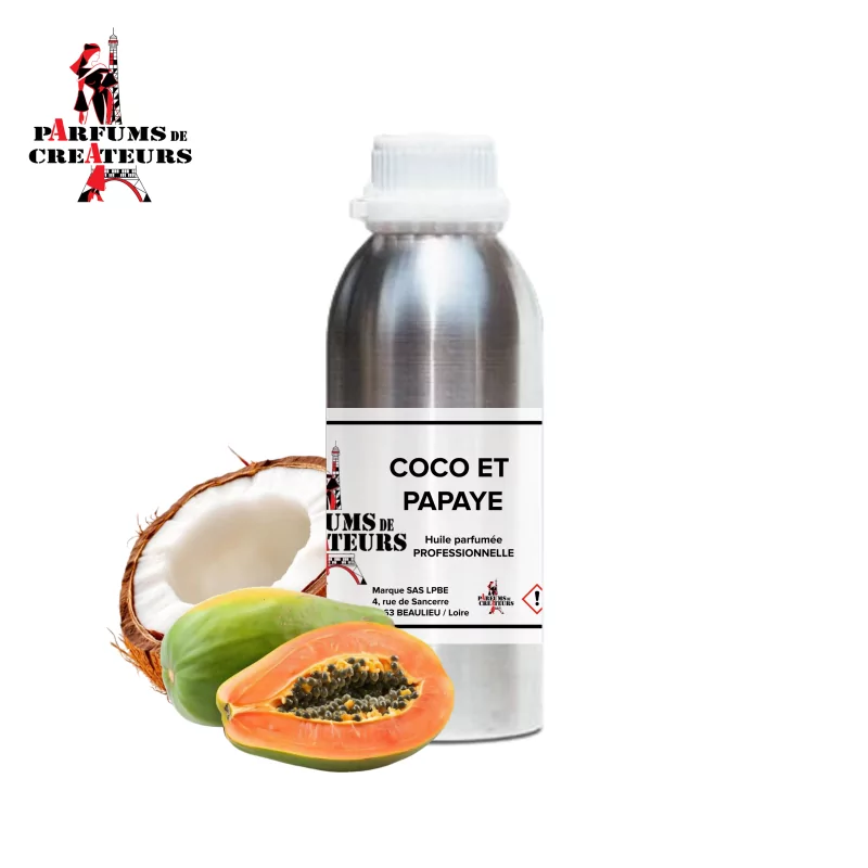 Coco et papaye Huile parfumée pure pro - Parfums de Créateurs Coco et papaye Huile parfumée pure pro - Parfums de Créateurs