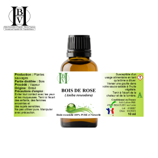 Aceite esencial de palo de rosa (Aniba rosaeodora / roseodora – madera) – HBV HE