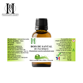 Santal du Pacifique (bois), huile essentielle (Santalum austrocaledonicum) – HBV HE