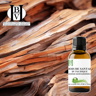 Aceite esencial de sándalo del Pacífico (madera) – Santalum austrocaledonicum – Amaderado cremoso – HBV