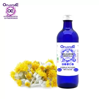 Italian Helichrysum flower hydrosol Organic Origin (Helichrysum italicum) benefits and properties - OFLORALE