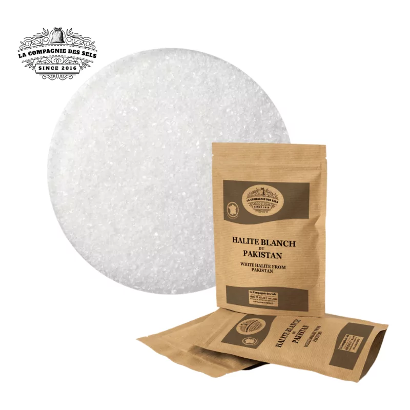 Fine white Halite salt (Pakistan) - La Compagnie des Sels