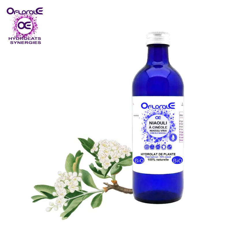 Hoja verdadera de niaouli con Cineol Origin BiO*, hidrosol (Melaleuca quinqenervia viridis) - OFLORALE Hoja verdadera de niaouli con Cineol Origin BiO*, hidrosol (Melaleuca quinqenervia viridis) - OFLORALE
