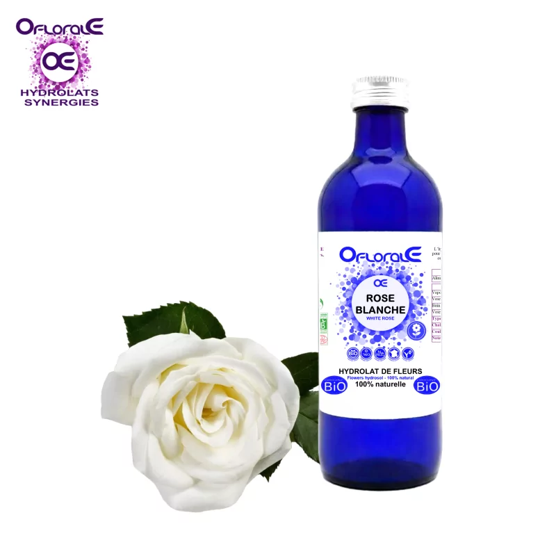 Rose blanche fleur, Hydrolat (Rosa alba) - OFLORALE Rose blanche fleur, Hydrolat (Rosa alba) - OFLORALE