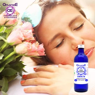 Rose blanche fleur Origine BiO*, Hydrolat (Rosa alba) - OFLORALE