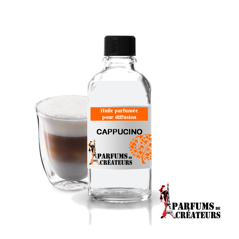 Cappucino, Huile parfumée spéciale pour diffusion 10ml - Parfums de Créateurs