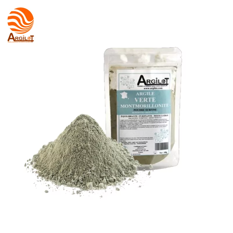 Polvo de arcilla montmorillonita verde (Argilot)