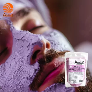 Hellviolette Tonmaske mit französischem Puder - Argilot