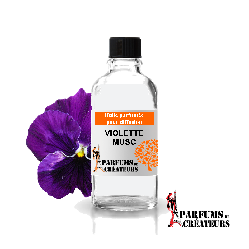 Violette musquée, Huile parfumée spéciale pour diffusion 10ml - Parfums de Créateurs