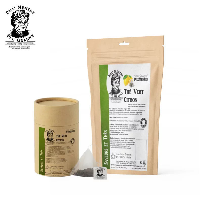Zitronen-Grüntee-Infusettes Bio-Herkunft* - Piss'Mémère Zitronen-Grüntee-Infusettes Bio-Herkunft* - Piss'Mémère