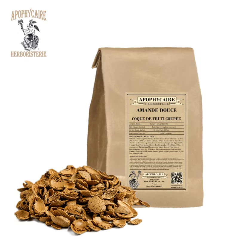 Almond shell cut (Amygdalus communis) - Apophycaire