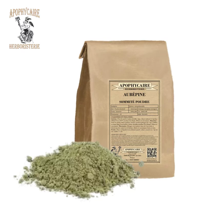 Hawthorn flowering top powder (Crataegus laevigata monogyna) - Apophycaire Hawthorn flowering top powder (Crataegus laevigata monogyna) - Apophycaire