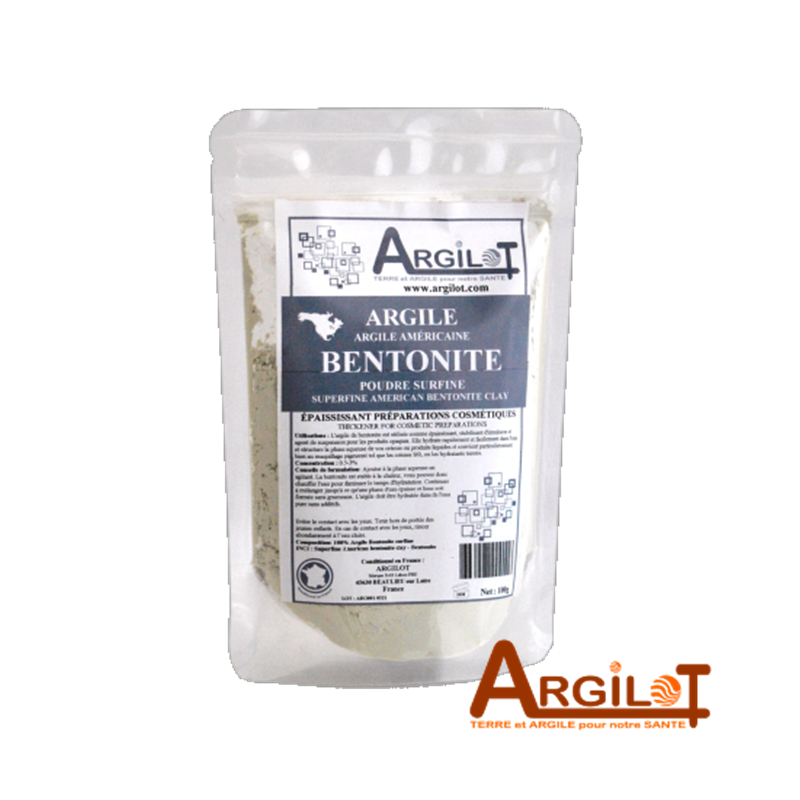 Argile Bentonite Américaine poudre - Argilot 