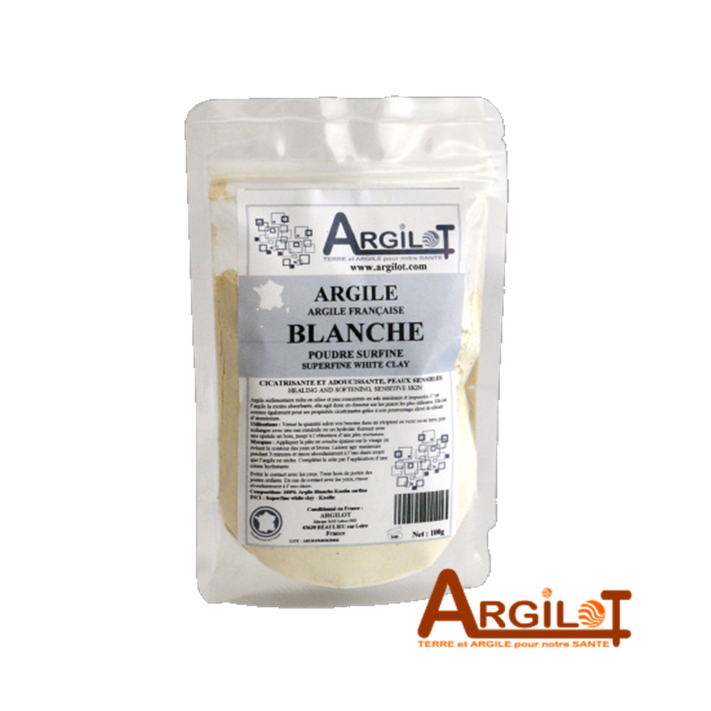 Argile Blanche Française poudre - Argilot 