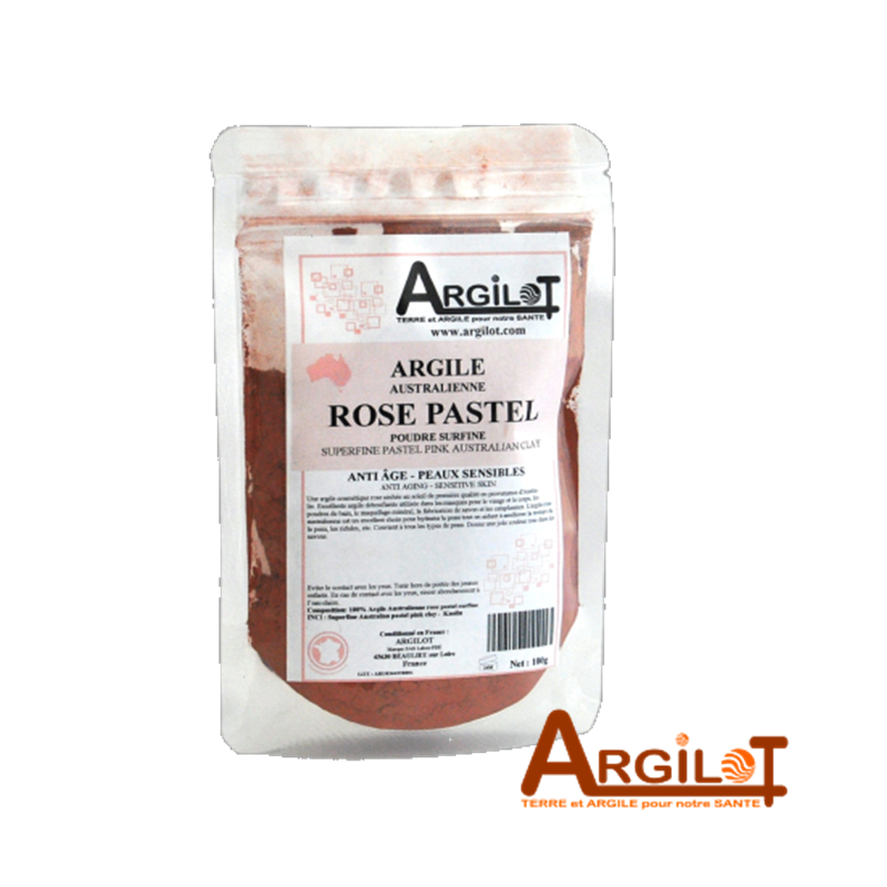 Argile Rose Pastel Australienne poudre - Argilot