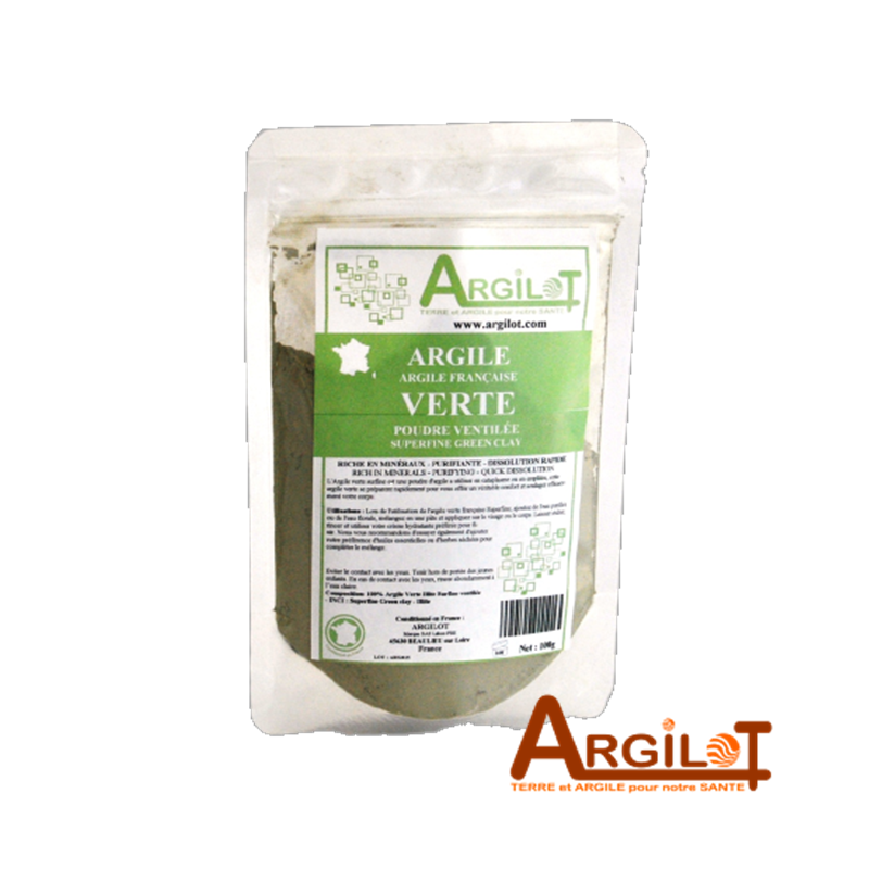 Argile Verte Française poudre - Argilot 