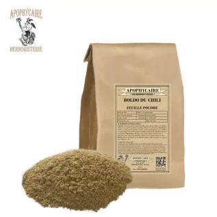 Polvo de hoja de boldo chileno (Peumus boldus) - Boticario