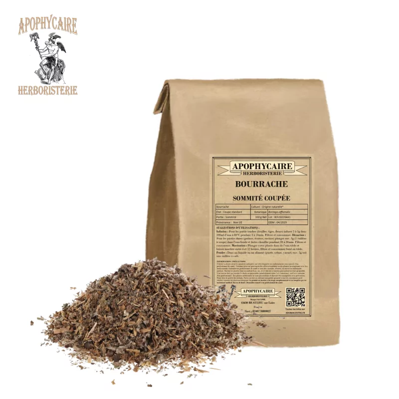 Bourrache sommité coupée (Borrago officinalis) - Apophycaire Bourrache sommité coupée (Borrago officinalis) - Apophycaire