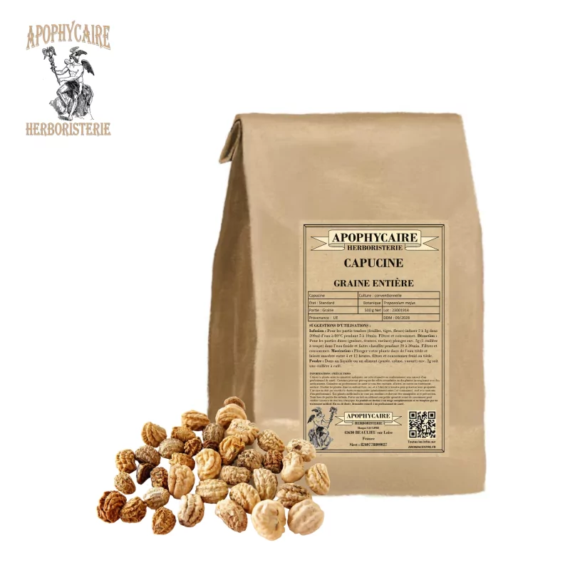 Nasturtium bütün tohum (Tropaeolum majus) - Apophycaire