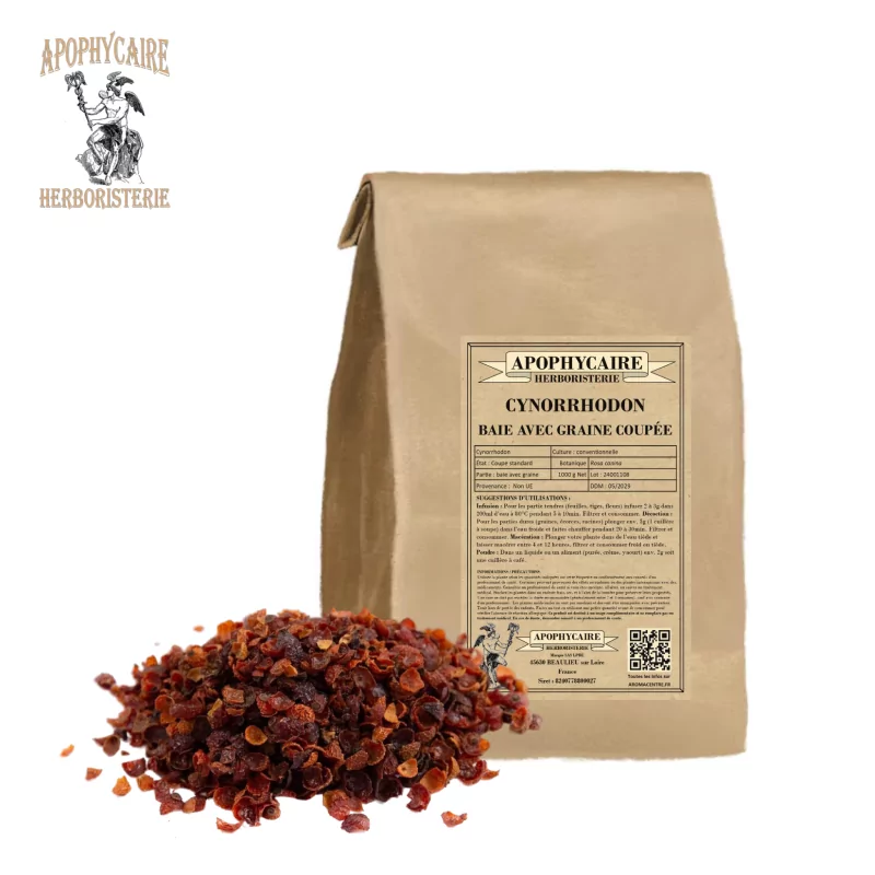 Kesilmiş çekirdekli kuşburnu meyvesi (Rosa canina) - Apophycaire