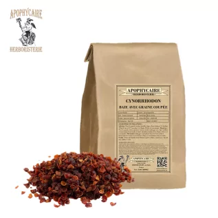 Cynorrhodon baie avec graine coupée (Rosa canina) - Apophycaire