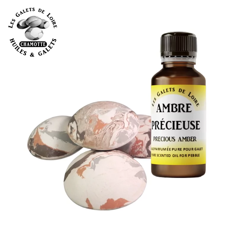Ambre précieuse, huile parfumée pour Galet senteur argile Chamotte