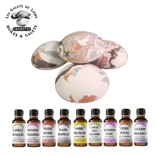 Royal cedar, scented oil for Pebble, Chamotte clay scent - Les Galets de Loire