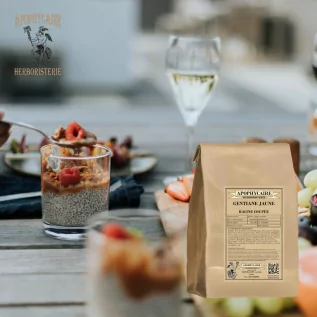 Gentiane jaune racine coupée (Gentiana lutea) - Apophycaire