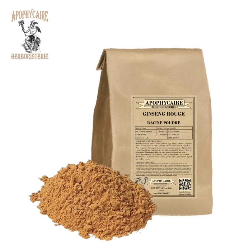 Kırmızı ginseng kökü tozu (Panax ginseng) - Apophycaire