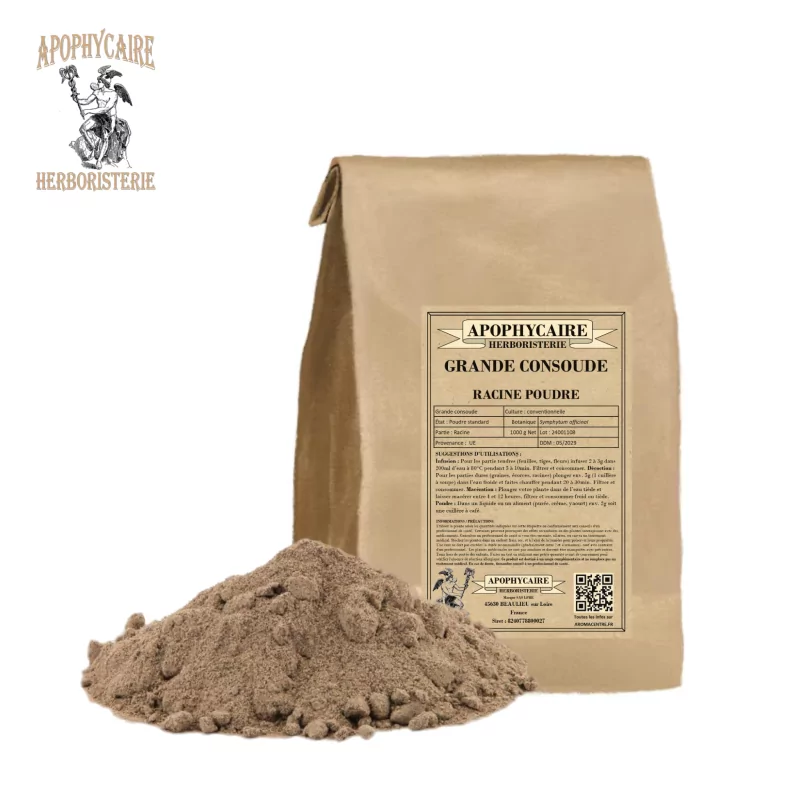 Comfrey root powder (Symphytum officinale) - Apophycaire Comfrey root powder (Symphytum officinale) - Apophycaire