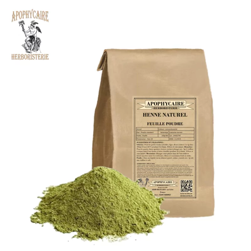 Natural henna leaf powder (Lawsonia inermis) - Apophycaire