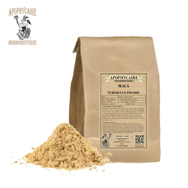 Maca tubercule poudre (Lepidium meyenii) - Apophycaire Maca tubercule poudre (Lepidium meyenii) - Apophycaire