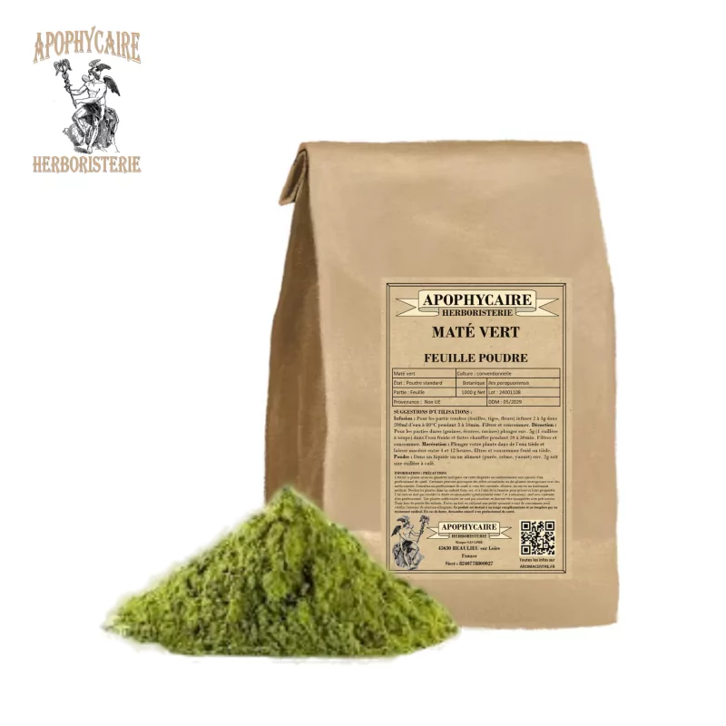 Green leaf mate powder (Ilex paraguariensis) - Apophycaire