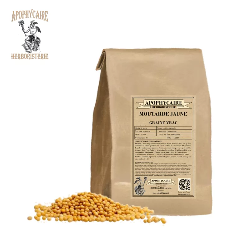 Bulk yellow mustard (Sinapis alba) - Apophycaire Bulk yellow mustard (Sinapis alba) - Apophycaire