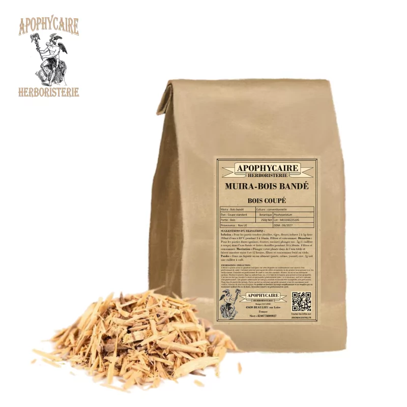 Muira puama - cut bandaged wood (Ptychopetalum) - Apophycaire