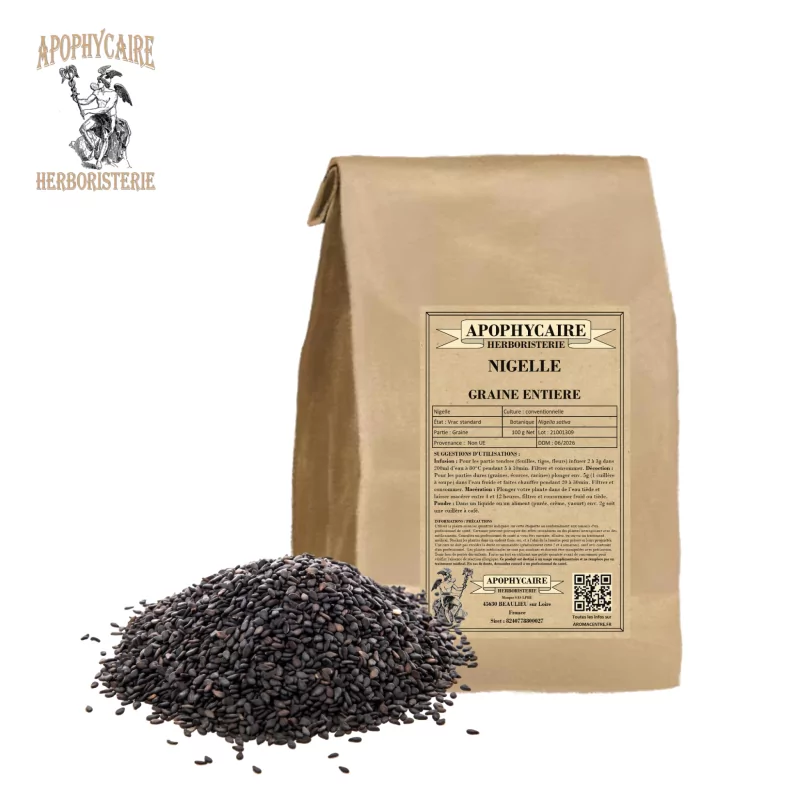 Nigelle graine vrac (Nigella sativa) - Apophycaire Nigelle graine vrac (Nigella sativa) - Apophycaire