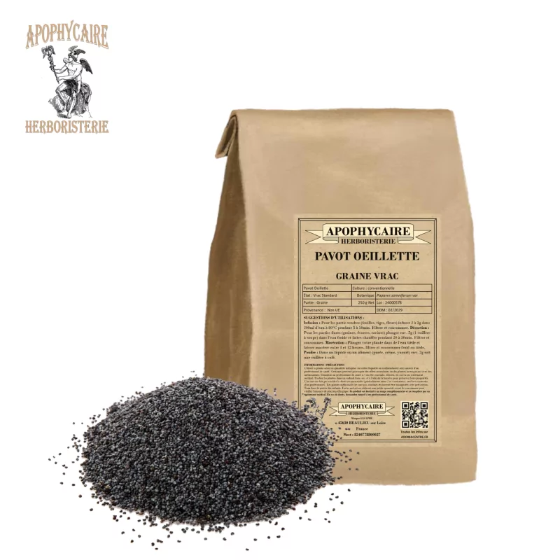 Semillas sueltas de Amapola 'Oeillette' (Papaver somniferum var. nigrum) - Apophycaire