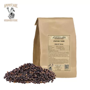 Poivre noir grain vrac (Piper nigrum) - Apophycaire