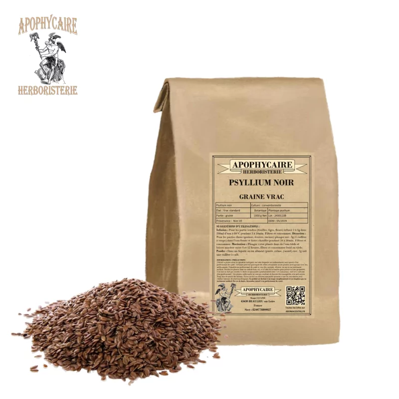 Semillas de psyllium negro a granel (Plantago psyllium) - Apophycaire