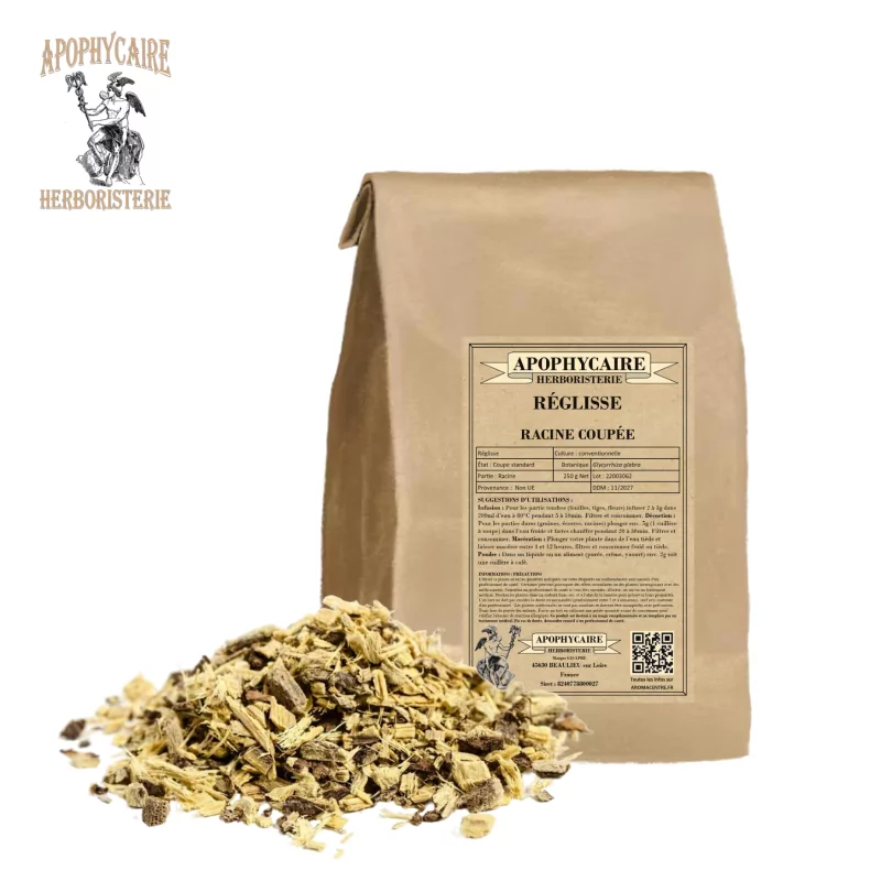 Natürliche Süßholzwurzel geschnitten (Glycyrrhiza glabra) - Apophycaire Natürliche Süßholzwurzel geschnitten (Glycyrrhiza glabra) - Apophycaire