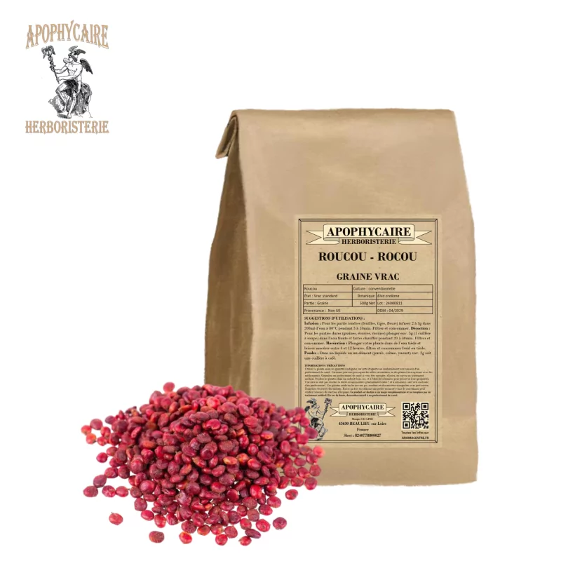 Achiote (Roucou) semillas sueltas (Bixa orellana) - Apophycaire