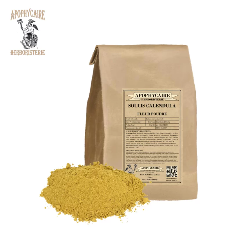Marigold flower powder (Calendula officinalis) - Apophycaire Marigold flower powder (Calendula officinalis) - Apophycaire
