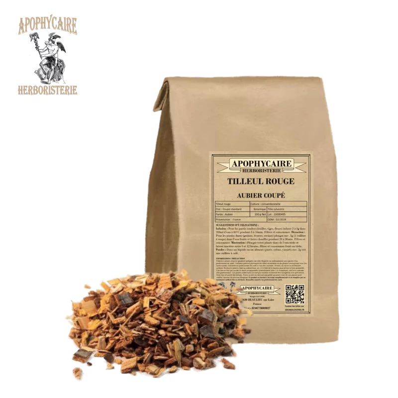 Tilleul aubier rouge coupé (Tilia sylvestris) - Apophycaire Tilleul aubier rouge coupé (Tilia sylvestris) - Apophycaire